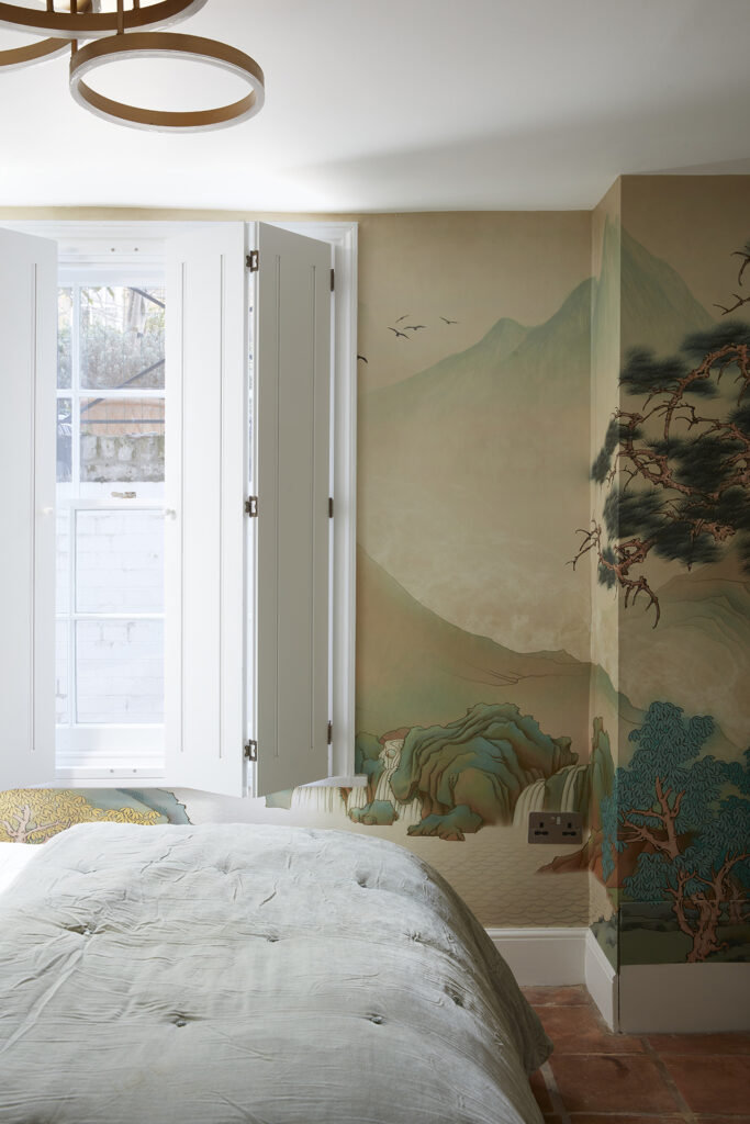 Greenwich guest suite - mural wallpaper